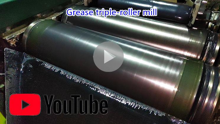 Grease triple-roller mill